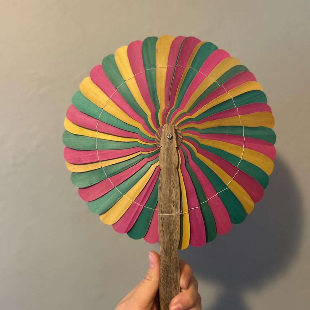 Handcrafted folding fan from Southeast Asia